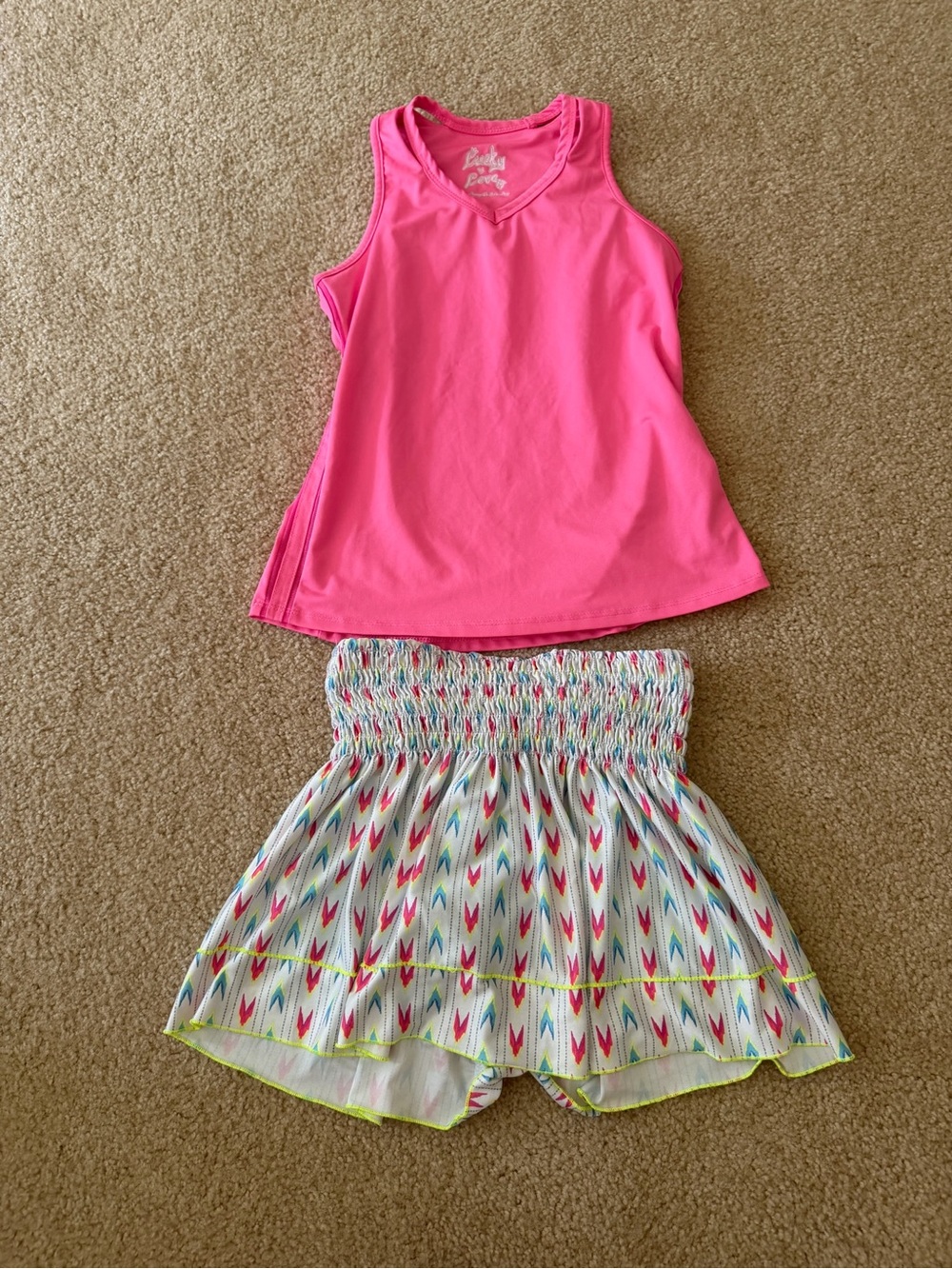 Lucky in Love girls 2 piece tennis set medium 10-12